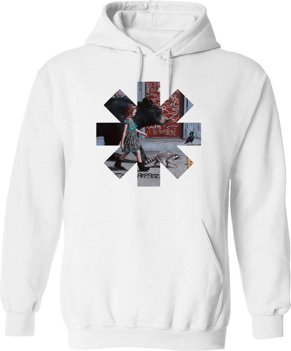 Hot Honey Hoodie - Retro Graphic Pullover Hoodie for Men & Women - White