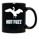 Hott Fuzz Minimal Black Coffee Mug, Gift Coffee Mug - Black