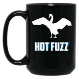Hott Fuzz Minimal Black Coffee Mug, Gift Coffee Mug - Black