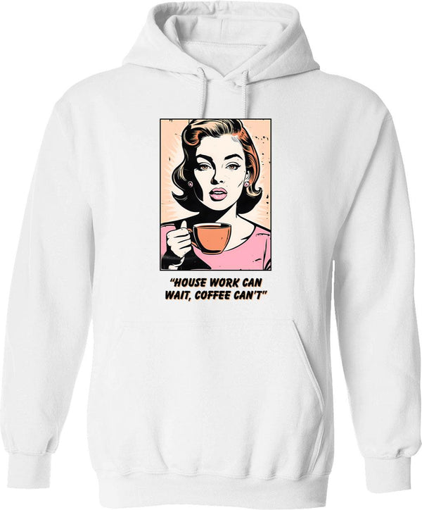 House Tiger Hoodie - Retro Graphic Pullover Hoodie for Men & Women - White