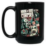 House of 1000 Corpses Fried Chicken and Gasoline Black Coffee Mug, Gift Coffee Mug - Black