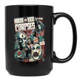 House of 1000 Corpses Fried Chicken and Gasoline Black Coffee Mug, Gift Coffee Mug