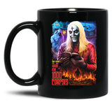 House of 1000 Corpses No Funny Books Black Coffee Mug, Gift Coffee Mug