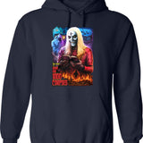 House of 1000 Corpses No Funny Books Graphic Pullover Hoodie - Navy