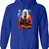 House of 1000 Corpses No Funny Books Graphic Pullover Hoodie - Blue