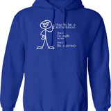Hoverskating Academy Hoodie - Retro Graphic Pullover Hoodie for Men & Women - Blue