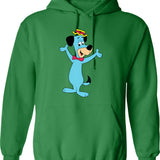 Huckleberry Hound Hoodie - Retro Graphic Pullover Hoodie for Men & Women - Green