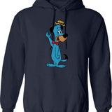 Hst- Freak Power Hoodie - Retro Graphic Pullover Hoodie for Men & Women - Navy