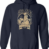 Huckleberry Hound (1) Hoodie - Retro Graphic Pullover Hoodie for Men & Women - Navy