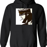 Huge Cock Hoodie - Retro Graphic Pullover Hoodie for Men & Women - Black