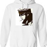 Huge Cock Hoodie - Retro Graphic Pullover Hoodie for Men & Women - White