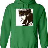 Huge Cock Hoodie - Retro Graphic Pullover Hoodie for Men & Women - Green
