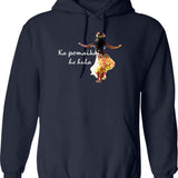 Hugz Cactus Hoodie - Retro Graphic Pullover Hoodie for Men & Women - Navy