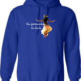 Hugz Cactus Hoodie - Retro Graphic Pullover Hoodie for Men & Women - Blue