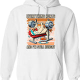Human Garbage Funny Text Based Play On Words Personal Opinion Humor Hoodie - White