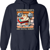Human Garbage Funny Text Based Play On Words Personal Opinion Humor Hoodie - Navy