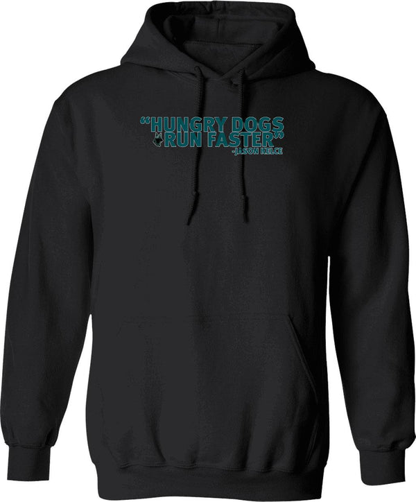 Hungry Chicken Bench Press Funny Hoodie - Sarcastic Humor Graphic Hoodie - Black