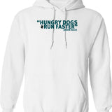 Hungry Chicken Bench Press Funny Hoodie - Sarcastic Humor Graphic Hoodie - White