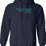 Hungry Chicken Bench Press Funny Hoodie - Sarcastic Humor Graphic Hoodie - Navy