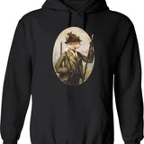 Hungry Dogs Run Faster Classic Hoodie - Retro Graphic Pullover Hoodie for Men & Women - Black