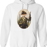 Hungry Dogs Run Faster Classic Hoodie - Retro Graphic Pullover Hoodie for Men & Women - White