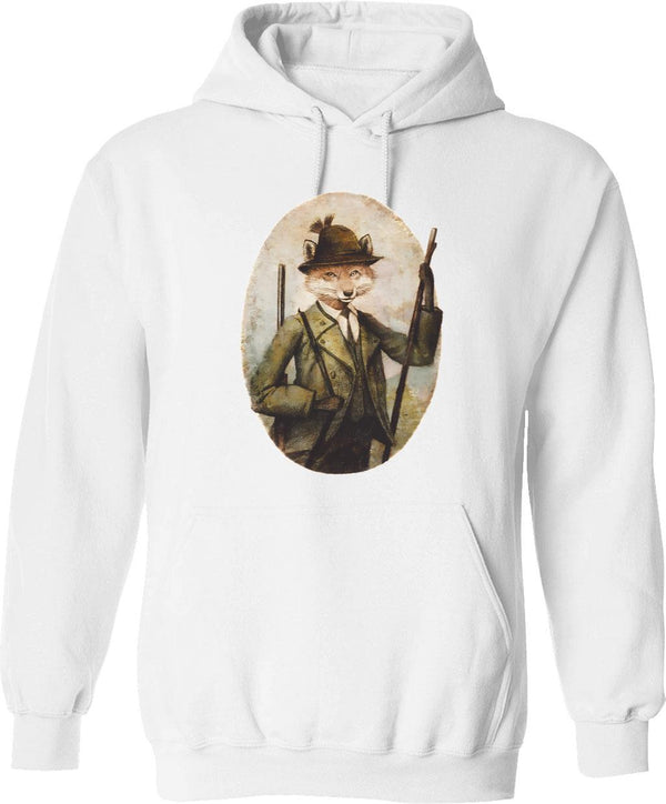 Hungry Dogs Run Faster Classic Hoodie - Retro Graphic Pullover Hoodie for Men & Women - White