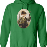 Hungry Dogs Run Faster Classic Hoodie - Retro Graphic Pullover Hoodie for Men & Women - Green