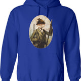 Hungry Dogs Run Faster Classic Hoodie - Retro Graphic Pullover Hoodie for Men & Women - Blue