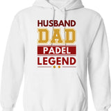 Husband Dad Gamer Legend Gamer Father Gifts Hoodie - White