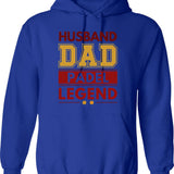 Husband Dad Gamer Legend Gamer Father Gifts Hoodie - Blue