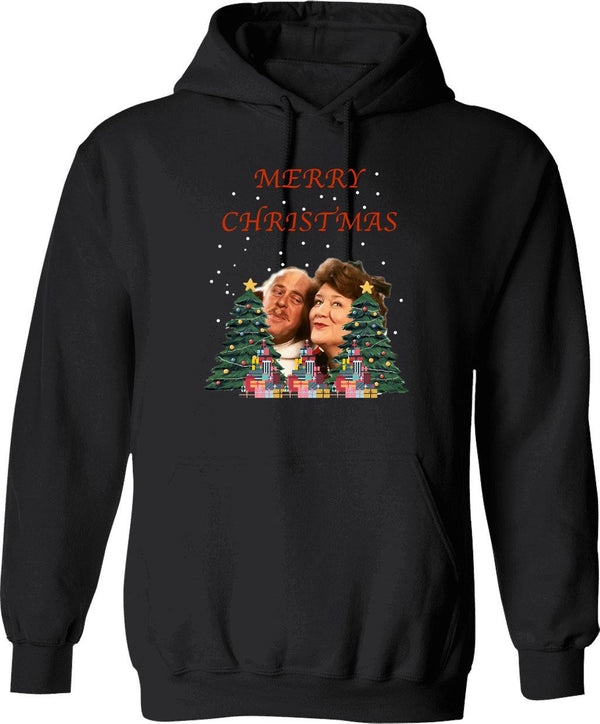 Hyacinth Bucket Christmas Graphic Pullover Hoodie - Black