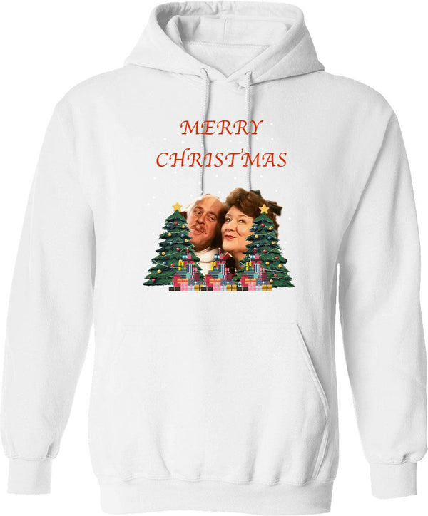 Hyacinth Bucket Christmas Graphic Pullover Hoodie - White