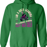 I Am A Biker Grandad Print Funny Gift For Cool Grandpas Hoodie - Green