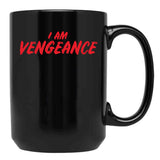 I Am Vengeance Black Coffee Mug, Gift Coffee Mug