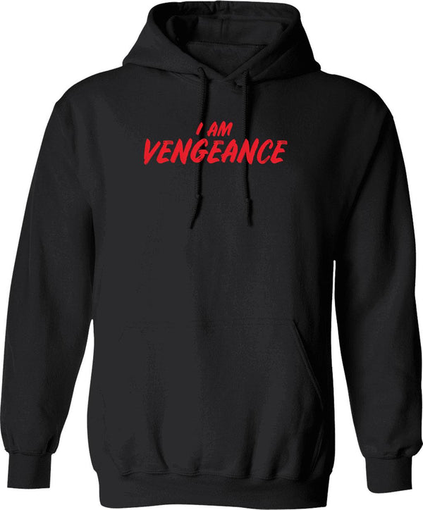 I Am Vengeance Graphic Pullover Hoodie - Black