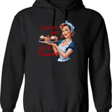 I Am Your Mother Hoodie - Retro Graphic Pullover Hoodie for Men & Women - Black