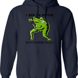 I Beat The Swordmaster Hoodie - Retro Graphic Pullover Hoodie for Men & Women - Navy