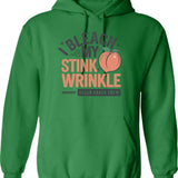 I Bleach My Stink Wrinkle Hoodie - Retro Graphic Pullover Hoodie for Men & Women - Green