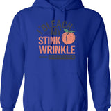 I Bleach My Stink Wrinkle Hoodie - Retro Graphic Pullover Hoodie for Men & Women - Blue