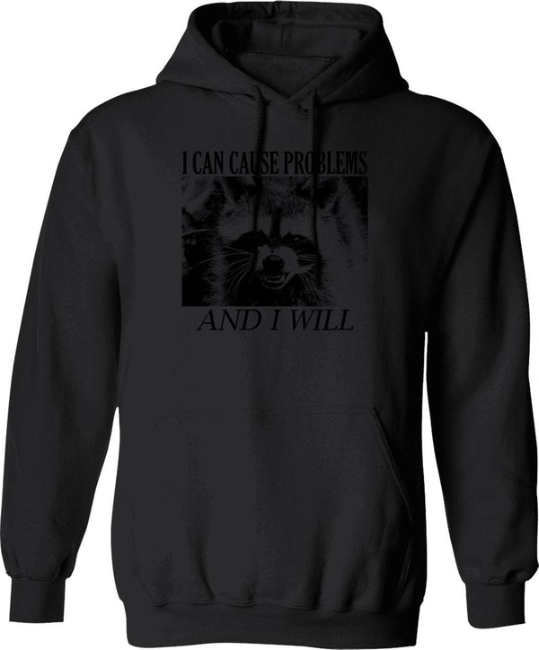 I Can Be Meaner Hoodie - Retro Graphic Pullover Hoodie for Men & Women - Black