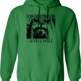 I Can Be Meaner Hoodie - Retro Graphic Pullover Hoodie for Men & Women - Green