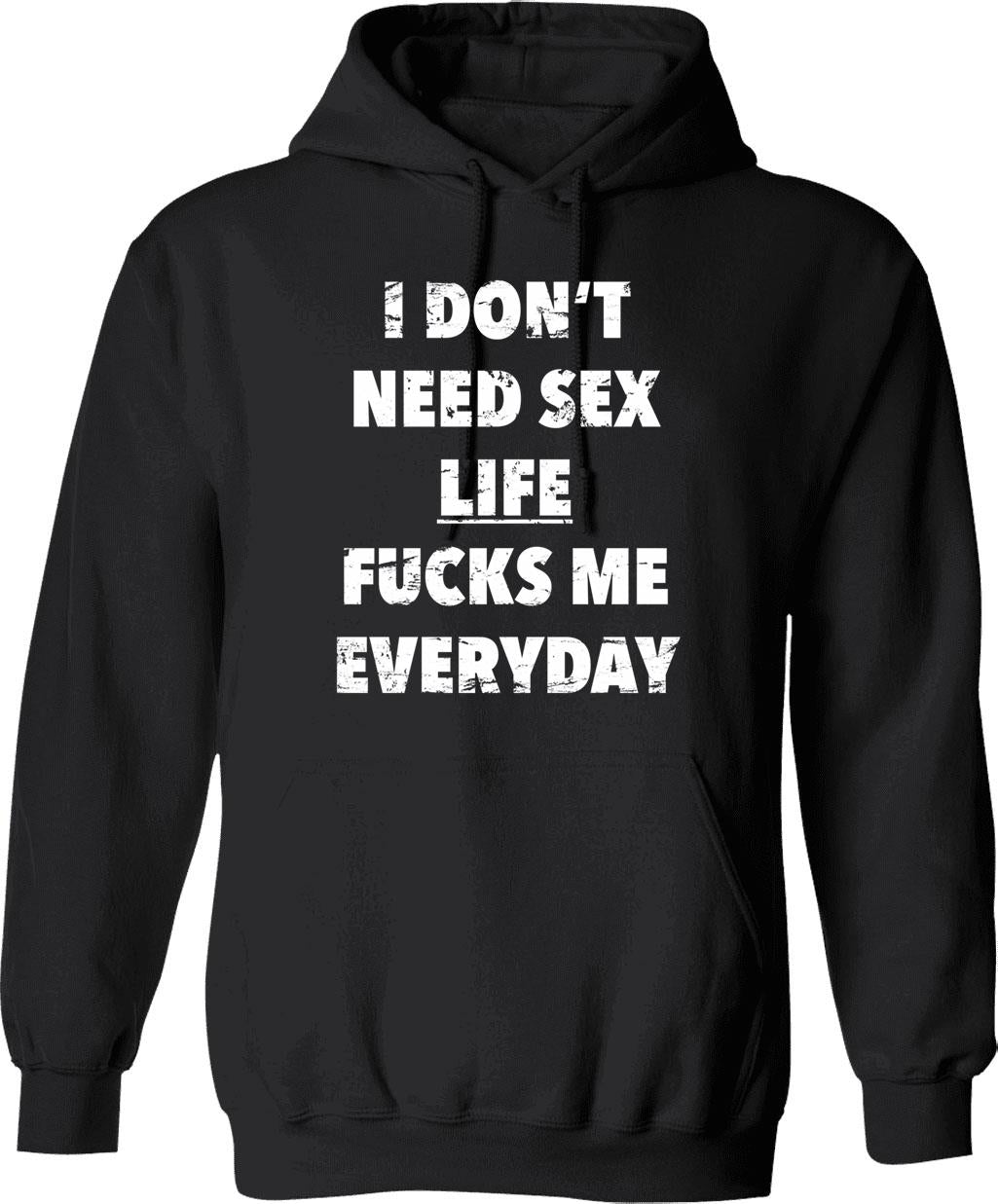I Don't Need Sex Crypto Fucks Me Everyday Funny Saying In Vintage Style Hoodie - Black