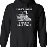 I Don't Snore I Dream I'm A Tractor - Funny Gift For Dad - Funny Father's Day Hoodie - Black