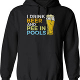 I Drink And Drive Hoodie - Retro Graphic Pullover Hoodie for Men & Women - Black
