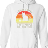 I Drink Beer And Pee In Pools Funny Embarrassing Humor Pool Joke Sarcastic Hoodie - White