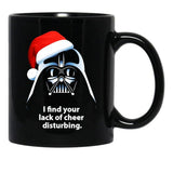 I Find Lack Of Cheer Disturbing Christmas Black Coffee Mug, Gift Coffee Mug - Black