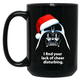 I Find Lack Of Cheer Disturbing Christmas Black Coffee Mug, Gift Coffee Mug - Black