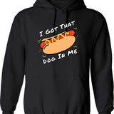 I Got That Dog In Me Funny Retro Vintage Sports Meme Hotdog Hoodie - Black