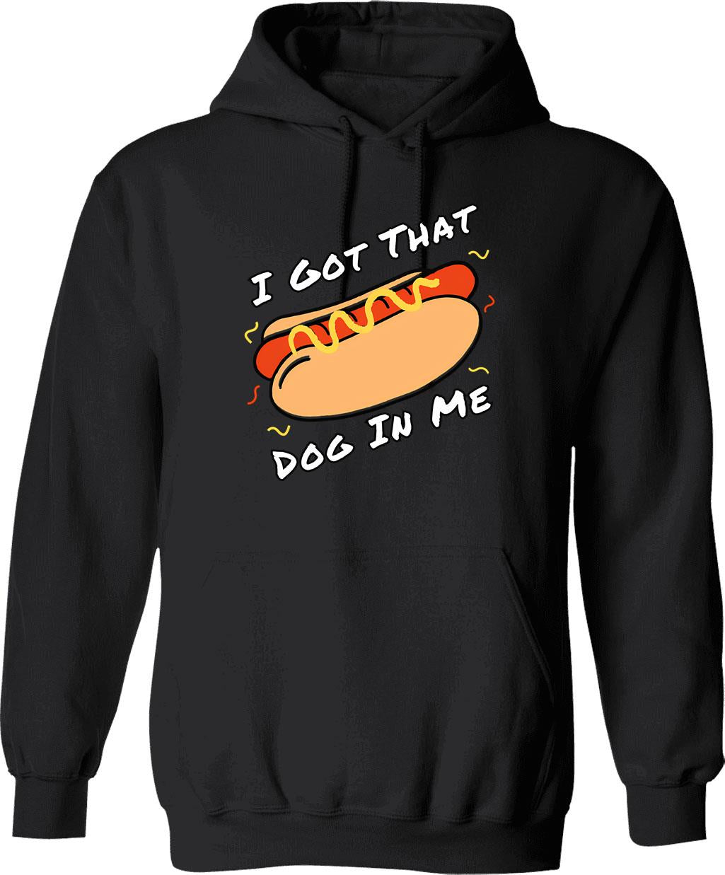 I Got That Dog In Me Funny Retro Vintage Sports Meme Hotdog Hoodie - Black