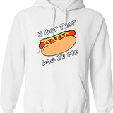 I Got That Dog In Me Funny Retro Vintage Sports Meme Hotdog Hoodie - White